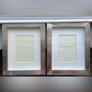 Retired Pottery Barn Lee Brushed Metal Photo Frames